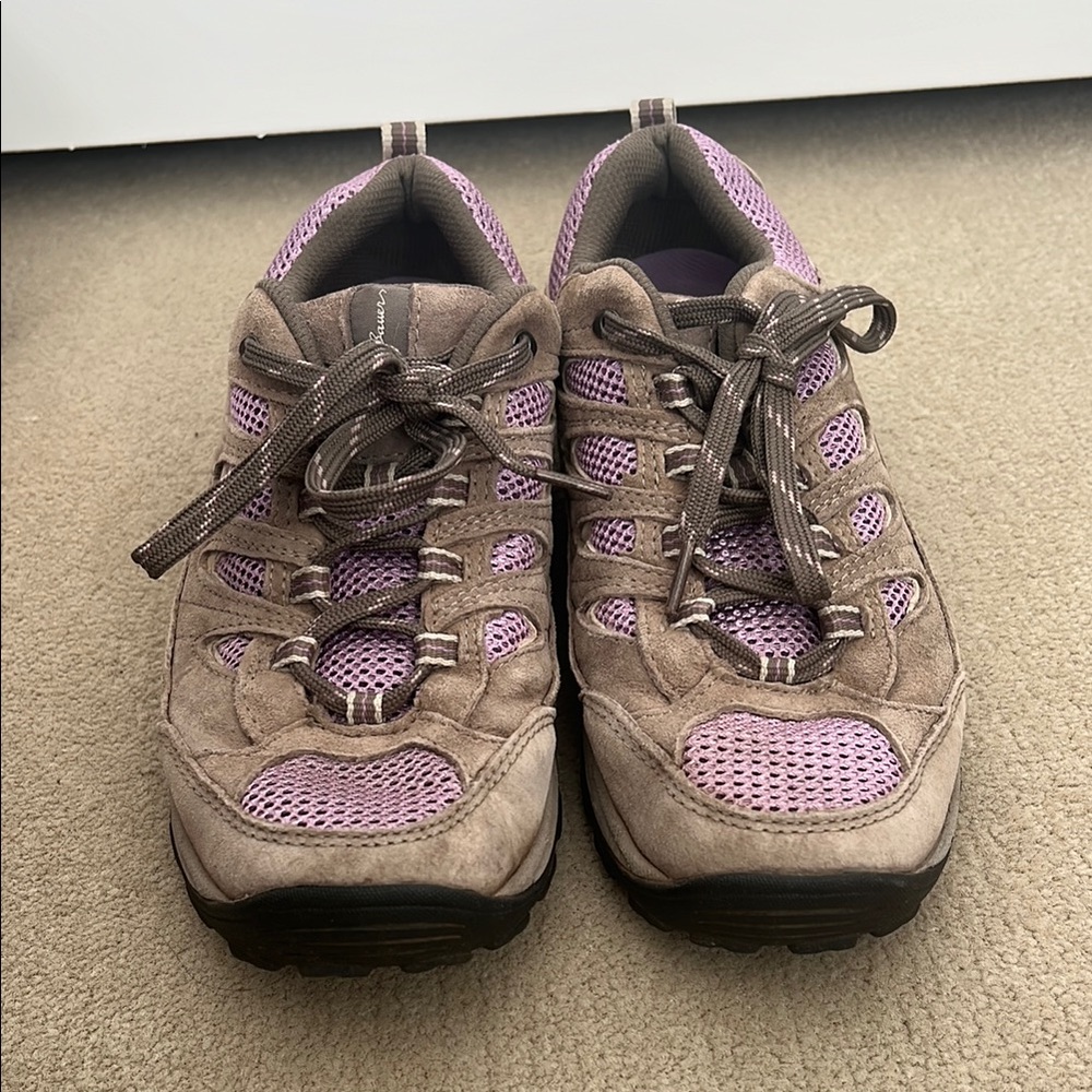 Women's Purple and Brown/Grey Hiking Shoes